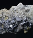 Skeletal Galena on Quartz, Chalcopyrite, Sphalerite