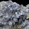 Skeletal Galena on Quartz, Chalcopyrite, Sphalerite
