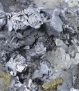 Skeletal Galena on Quartz, Chalcopyrite, Sphalerite