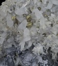 Skeletal Galena on Quartz, Chalcopyrite, Sphalerite