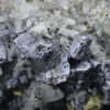 Skeletal Galena on Quartz, Chalcopyrite, Sphalerite