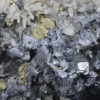 Skeletal Galena on Quartz, Chalcopyrite, Sphalerite