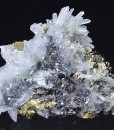 Quartz, Pyrite, Sphalerite, Chalcopyrite
