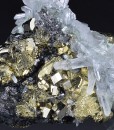 Quartz, Pyrite, Sphalerite, Chalcopyrite