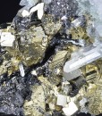 Quartz, Pyrite, Sphalerite, Chalcopyrite