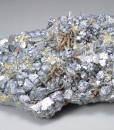 Galena and Quartz on Chalcopyrite
