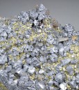 Galena and Quartz on Chalcopyrite