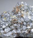 Galena and Quartz on Chalcopyrite