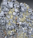 Galena and Quartz on Chalcopyrite